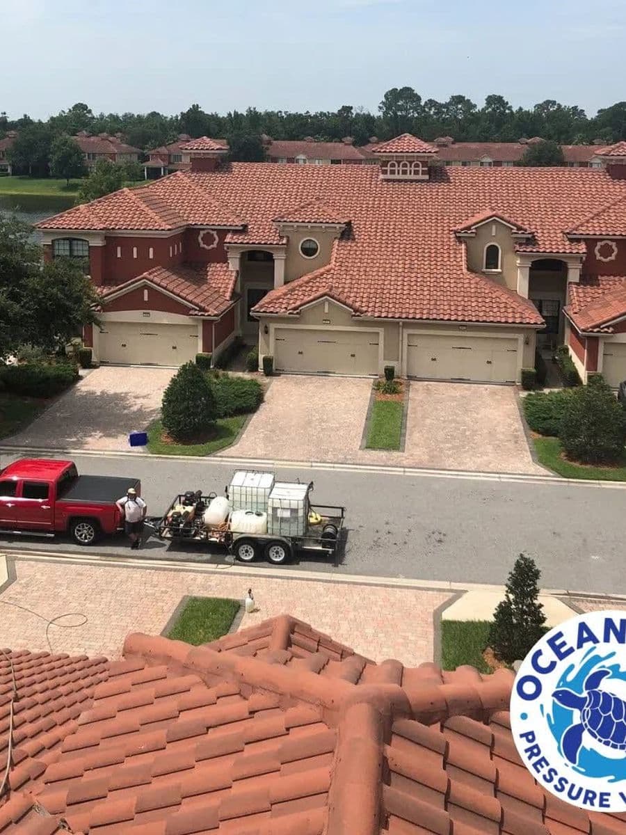 Aerial view of a Northeast Florida neighborhood