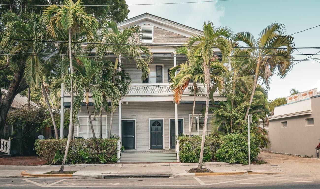 Florida coastal home with palms